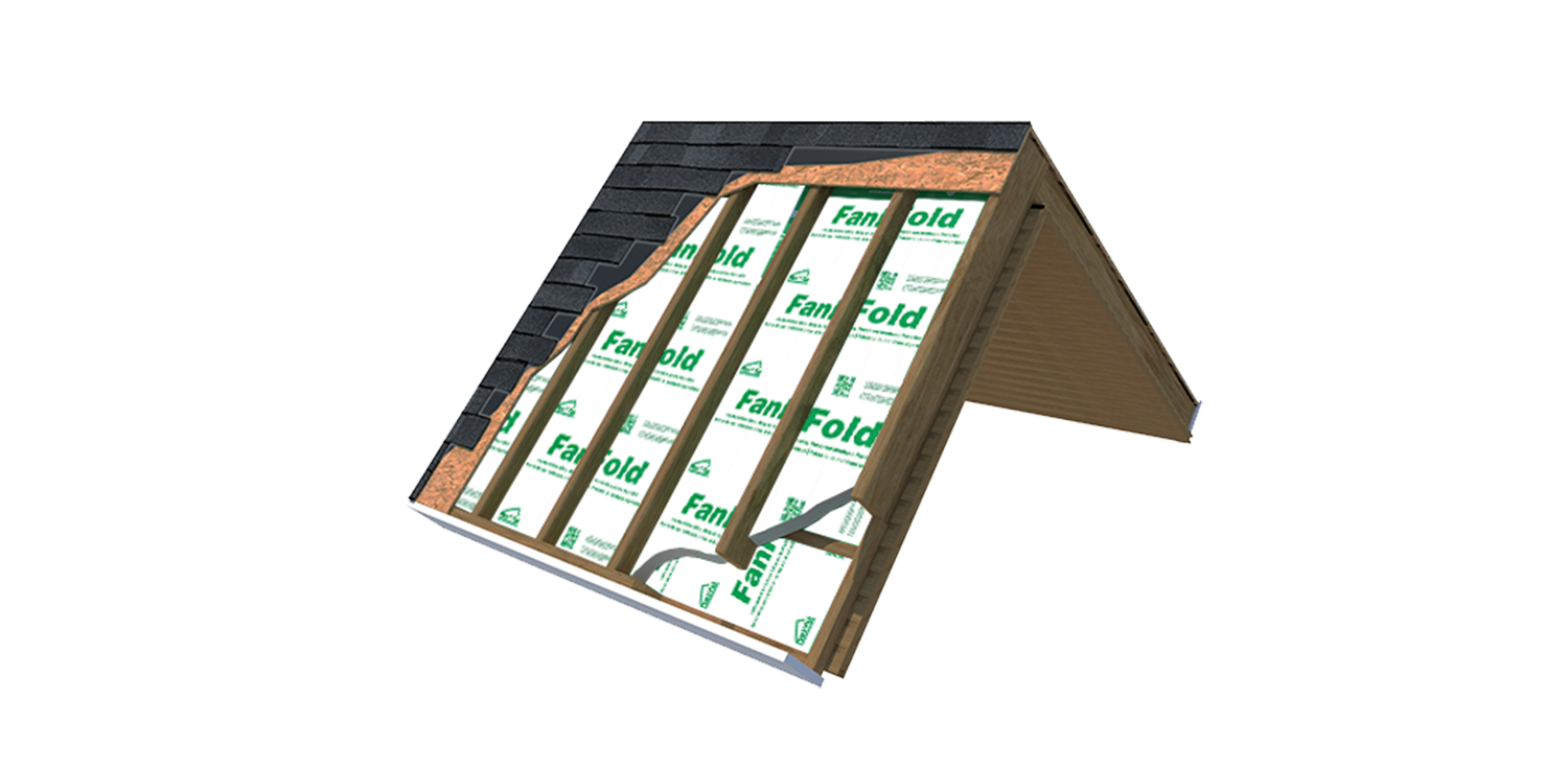 FanFold ceiling insulation
