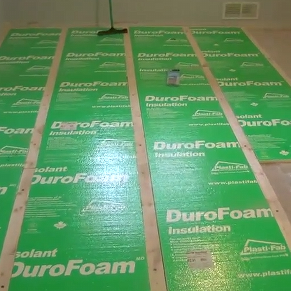 DuroSpan Insulating Above a Basement Slab