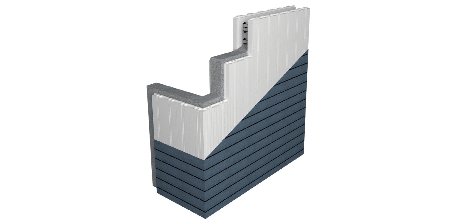 Advantage ICF Block with concrete