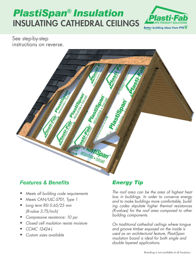 Application Guide - Cathedral Ceilings with PlastiSpan