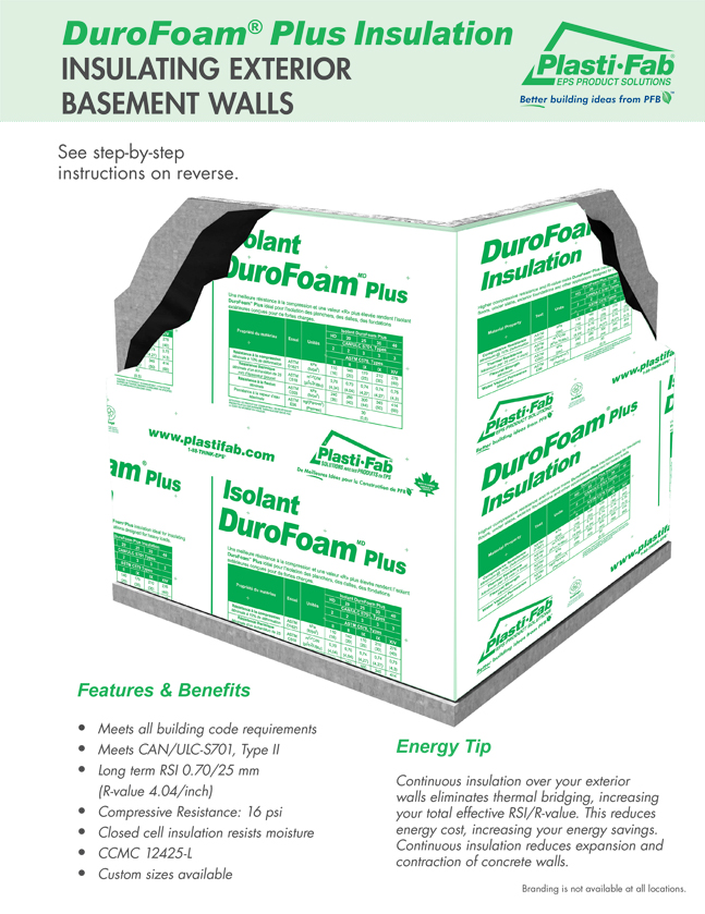 Application Guide - Exterior Basement Walls with DuroFoam Plus