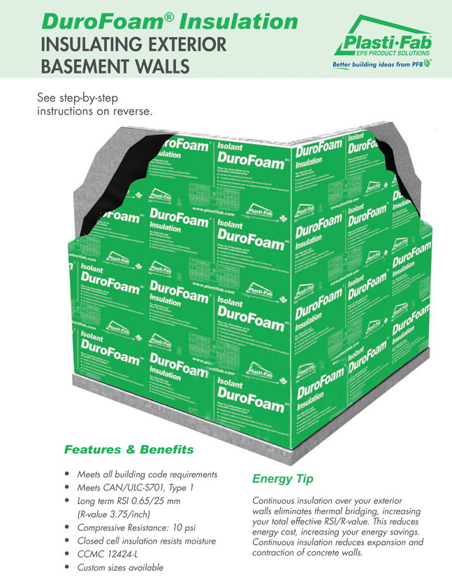 Application Guide - Exterior Basement Walls with DuroFoam