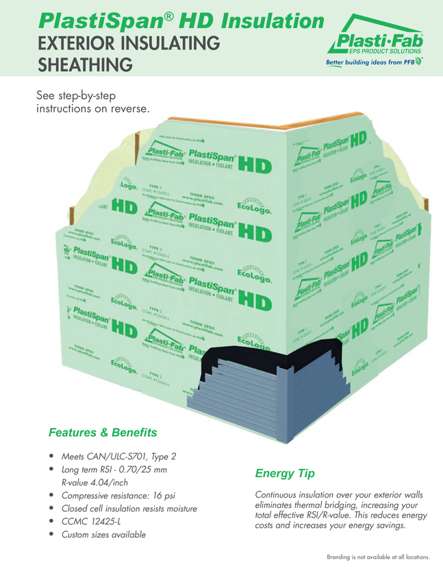 Application Guide - Exterior Sheathing with PlastiSpan HD