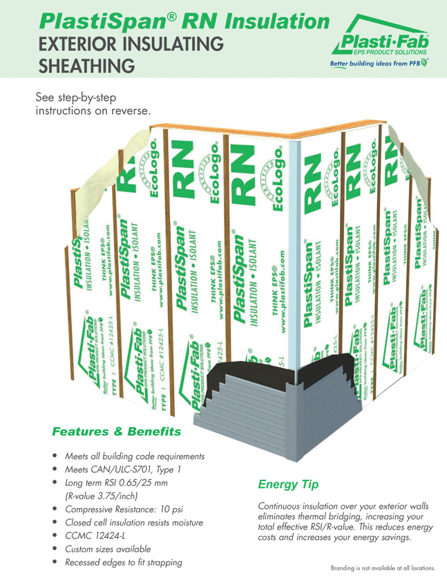 Application Guide - Exterior Sheathing with PlastiSpan RN