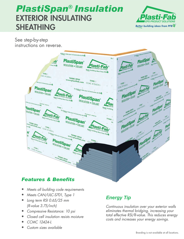 Application Guide - Exterior Sheathing with PlastiSpan