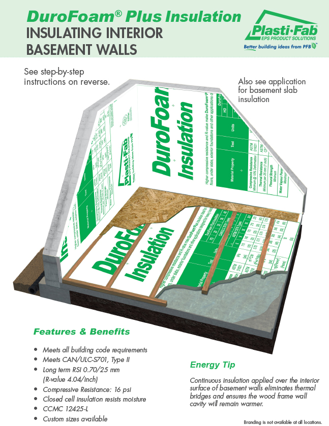 Application Guide - Interior Basement Walls with DuroFoam Plus