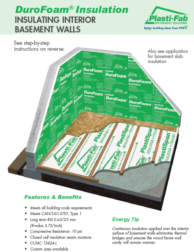Application Guide - Interior Basement Walls with DuroFoam