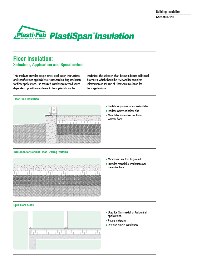 Floor insulation applications