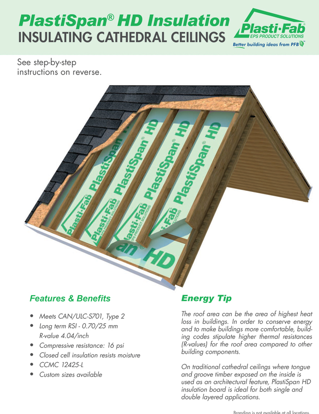 Application Guide - Cathedral Ceilings with PlastiSpan HD